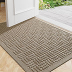 Mibao Front Door Mat Indoor Outdoor Entrance, Dirt Trapping Waterproof by Mibao