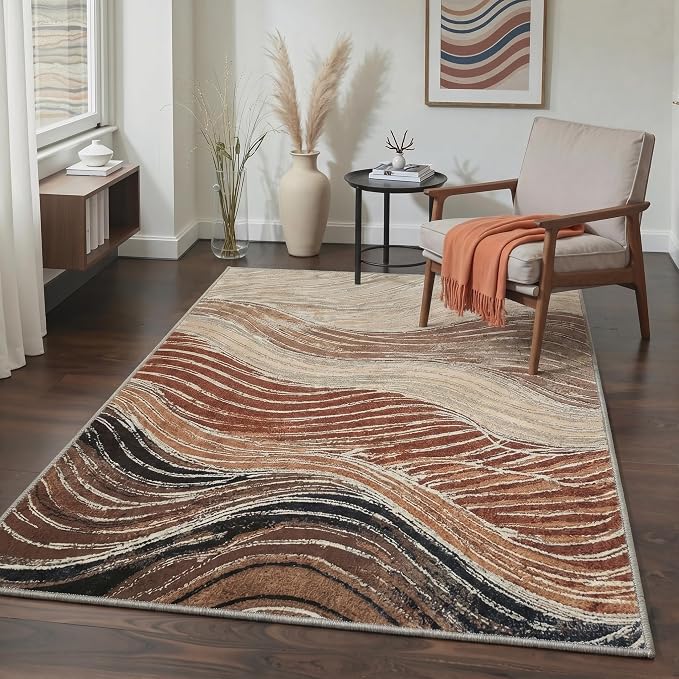 BEIMO Area Rugs 5x7 for Living Room Bedroom, Modern Abstract Machine Washable by BEIMO