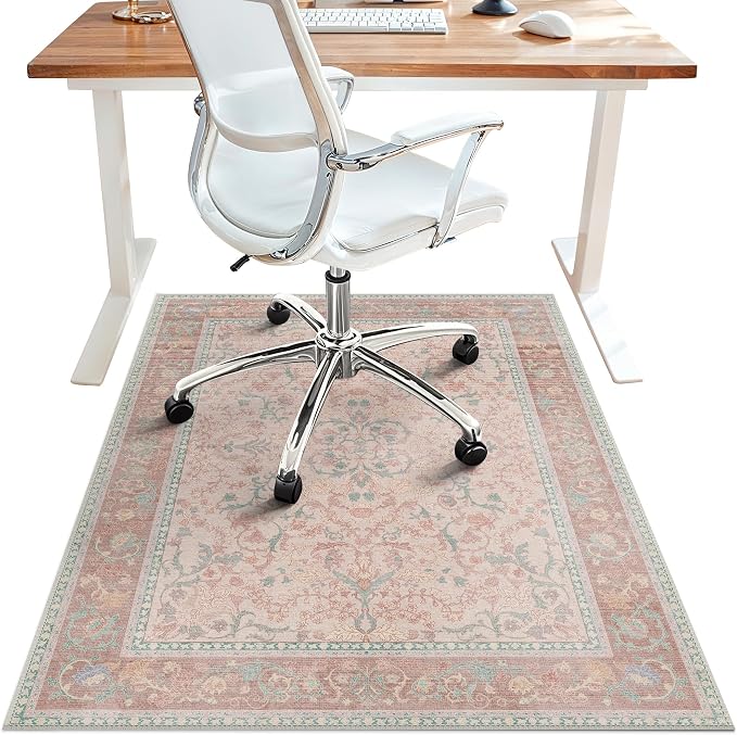 48"x60" Office Chair Mat for Hardwood Tile Floor, Under Desk Carpet Protector by BESBLEE
