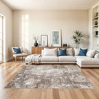5x7 Washable Living Room Rug – Modern Neutral Abstract Area Rug by BYYVOORugsforYourHome