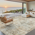 Soalmost Abstract Rug 8x10 Large Living Room Rugs Neutral Modern Washable Area by Soalmost