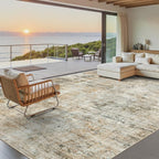 Soalmost Abstract Rug 8x10 Large Living Room Rugs Neutral Modern Washable Area by Soalmost