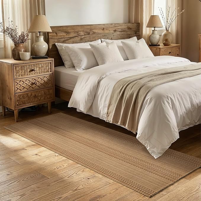 MatEssen 2x7 Thin Runner Rug for Hallway, 30% Cotton 70% Polyester Woven Carpet - Image 8