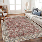 CHAMPLANT Area Rug 6'x9' Washable Vintage Traditional Floor Cover Thin Retro by CHAMPLANT
