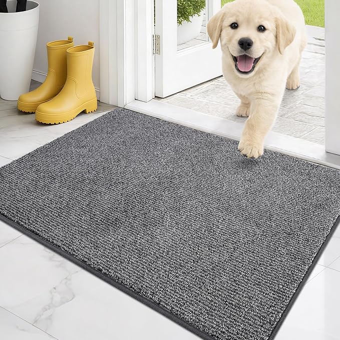 PURRUGS Dirt Trapping Door Mat 20" x 31.5", Non-Slip Machine Washable Entry Rug by PURRUGS