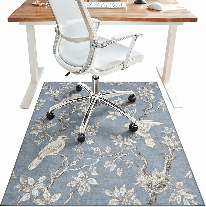 36"x60" Office Chair Mat for Hardwood Tile Floor, Under Desk Carpet Protector by BESBLEE