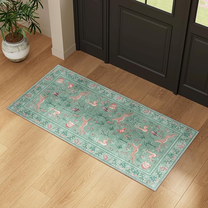DUKINO 2x4 Rug for Hallway, Washable Kitchen Runner Rug - Image 4