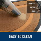 OLANLY Half Circle Door Mat Indoor Outdoor Entrance Welcome, Waterproof - Image 5