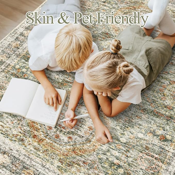 Soalmost 6x9 Area Rug for Living Room Washable 6x9 Non-Slip Modern Rugs for - Image 9