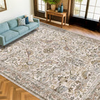 Vintage Moss Green 8x10 Washable Area Rugs - Image 6