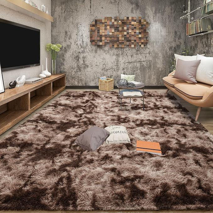 Tepook Soft Fluffy Rugs for Living Room, 5x8 Shaggy Area Rug for Bedroom - Image 3