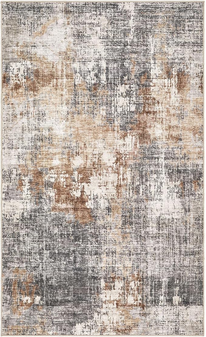 DMOYEST Washable Area Rug: 3x5 ft Abstract Small Rugs - Image 8