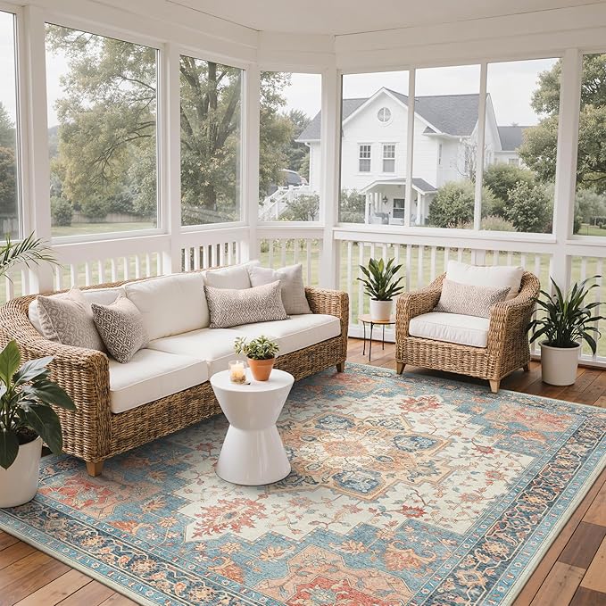 GENIMO Outdoor & Indoor Area Rug 8'x10', Waterproof, Non-Shedding, Easy Cleaning - Image 3