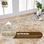 Washable Area Rug 6' x 9' Vintage Traditional Persian Mat - Image 5