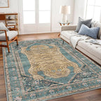 CHAMPLANT Washable Area Rug 3'x5' Vintage Traditional Floor Cover Foldable Thin by CHAMPLANT