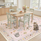 Soalmost Cat 6x9 Pink Area Rugs - Image 4