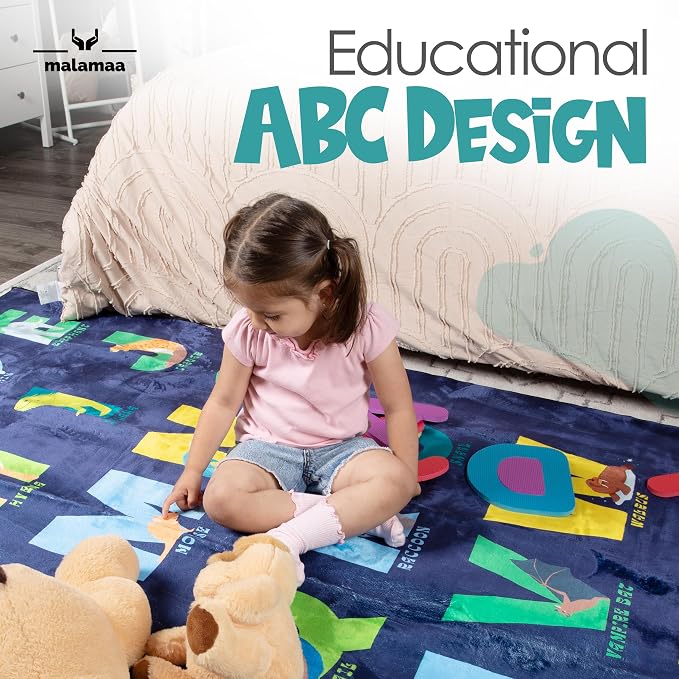 ABC Rug for Kids XL 80" x 60", Toddlers and Baby - Image 8