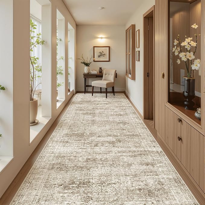 Soalmost 4x10 Wide Hallway Runner Rug: Washable Soft Rug Runners - Image 2