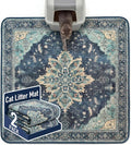 Hompet Cat Litter Mat 2 Pack, 54x54 Large Machine Washable Trapping Mats by Hompet