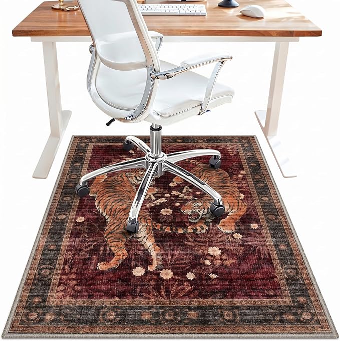36"x60" Office Chair Mat for Hardwood Tile Floor, Under Desk Carpet Protector by BESBLEE