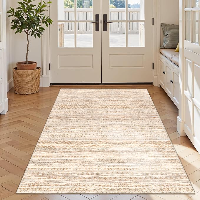 Miukiki 4x6 Area Rug for Living Room Moroccan Washable Rugs Non Slip Indoor - Image 9
