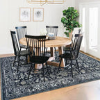 KILOCOCO Area Rug 5x7 Living Room Rug Washable Printed Vintage Floral Non Slip - Image 8