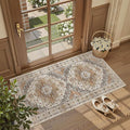 Madane Washable Area Rug 2x4, Small Entryway Rug Non-Slip Vintage Door Mat by Madane