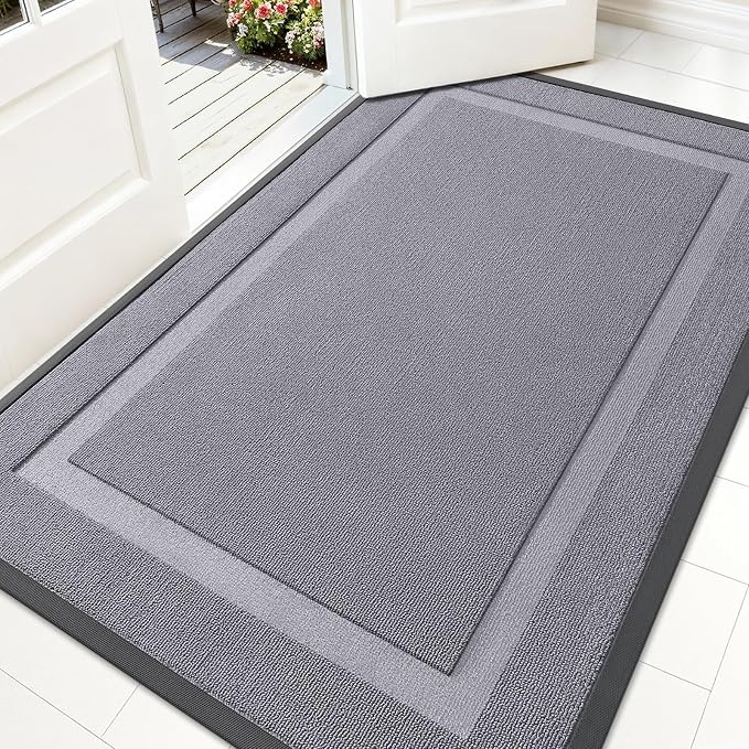 OLANLY Front Door Mat Indoor Outdoor Entrance, Waterproof All-Season, by OLANLY