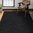 CAMILSON Easy Jute Rug 5x7, Indoor Outdoor Dark Gray Black Farmhouse Area Rugs - Image 9