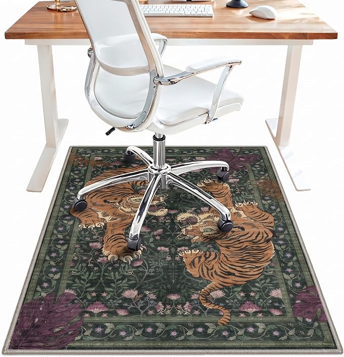 48"x60" Office Chair Mat for Hardwood Tile Floor, Under Desk Carpet Protector by BESBLEE