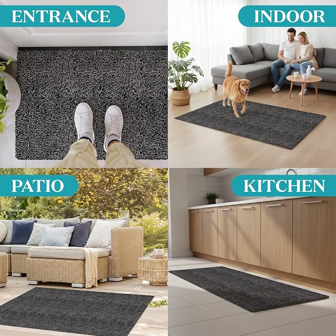 Premium Microfiber Indoor Door Mat – 36"x72" Washable Entry Mat, Waterproof - Image 6