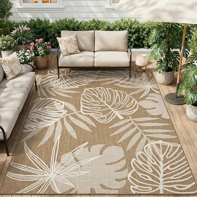 MontVoo-Outdoor Rug-Patio Rug 5x7 ft Polypropylene Indoor Outdoor Rugs Outdoor - Image 9