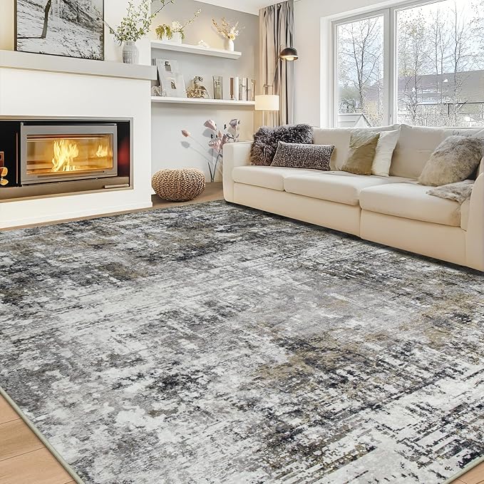 9x12 Area Rugs for Living Room Rug Washable: Modern Large Rug for Dining Room by Aelenmu