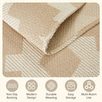 MatEssenz 2x3 Washable Entryway Rug, Woven Boho Geometric Indoor Front Door Mat - Image 6