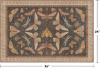 Vintage 2x3 Entry Way Rugs Indoor, Stain Resistant Washable Kitchen Rugs Non - Image 2