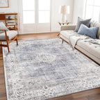 CHAMPLANT Washable Area Rug 4'x6' Vintage Traditional Floor Cover Foldable Thin - Image 2
