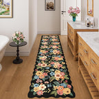 DUKINO 2x8 Washable Runner Rug, Lightweight Soft Floral Hallway Rug Runner - Image 3