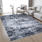 5x7 Area Rug Living Room Rug: Washable Modern Abstract Soft Thin Rug Indoor - Image 3