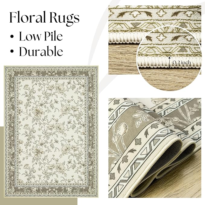 Large Neutral Beige Area Rug 10x12 - Image 5