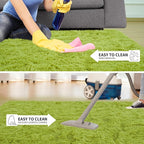 Tepook Fluffy Grass Green Rugs for Living Room Bedroom, 8x10 Soft Area Rug Moss - Image 7
