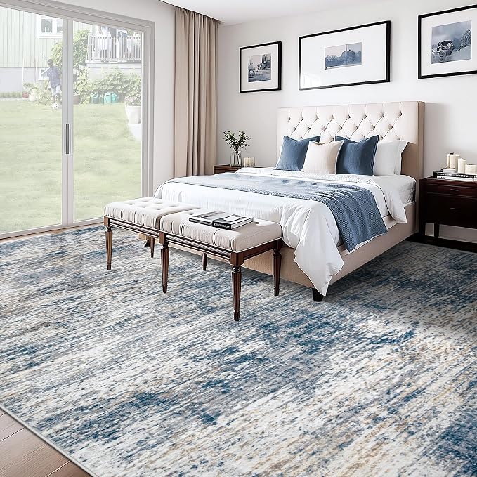 XLUEZ 10x12 Area Rug for Living Room, Washable Modern Abstract Large Area Rug - Image 5