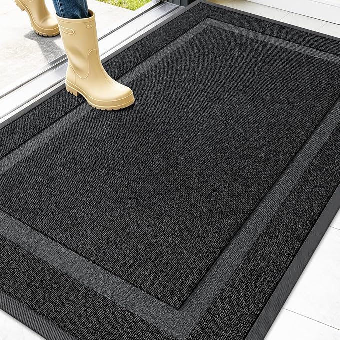 OLANLY Front Door Mat Indoor Outdoor Entrance, Waterproof All-Season, by OLANLY