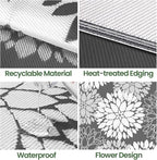 LuxStep Outdoor Rug Waterproof Outdoor Plastic Straw Rug Reversible Patio Rug - Image 4