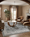 Machine Washable Rugs for Living Room: 5x7 Bedroom Rug Vintage Boho Area Rug by palohom