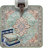 Hompet Cat Litter Mat 2 Pack, 54x54 Large Machine Washable Trapping Mats by Hompet