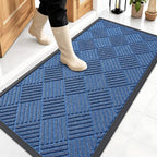 OLANLY Front Door Mat Outside Entrance 47x23, Heavy Duty Sturdy Natural Rubber by OLANLY
