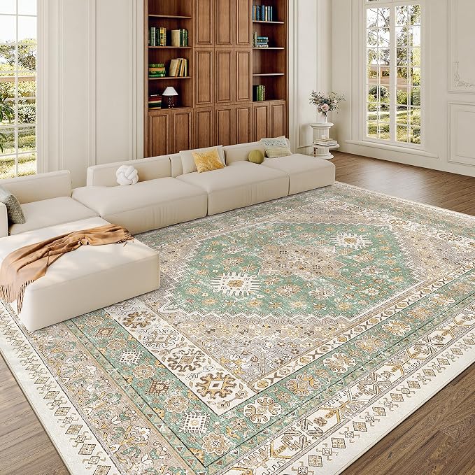 zesthome 9x12 Area Rugs, Stain Resistant Washable Rug, Ultra-Thin Rugs by Zesthome