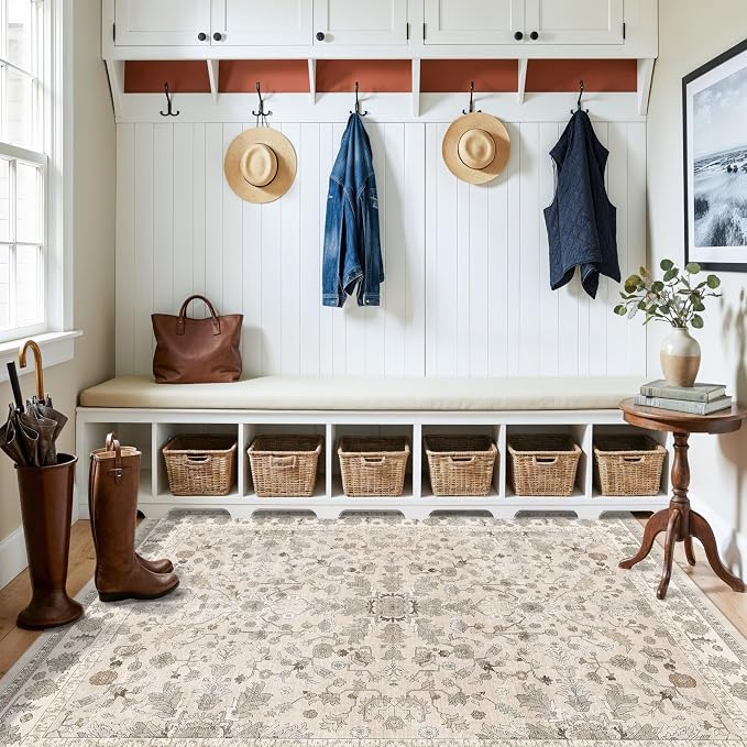 4x5 Washable Kitchen Entryway Rug – Non-Slip Soft Low Pile Indoor Carpet - Image 4