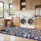 Washable Non-Slip Runner Rug 2x8: Water-Resistant Floral Kitchen Rug Indoor Low - Image 5