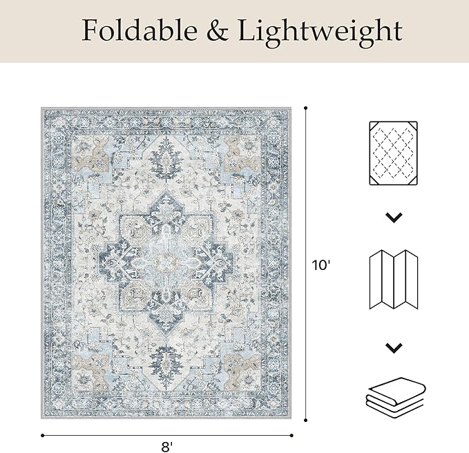 GENIMO Outdoor & Indoor Area Rug 8'x10', Waterproof, Non-Shedding, Easy Cleaning - Image 2